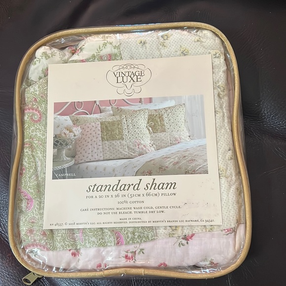 New Vintage Luxe Standard Sham - Picture 1 of 5